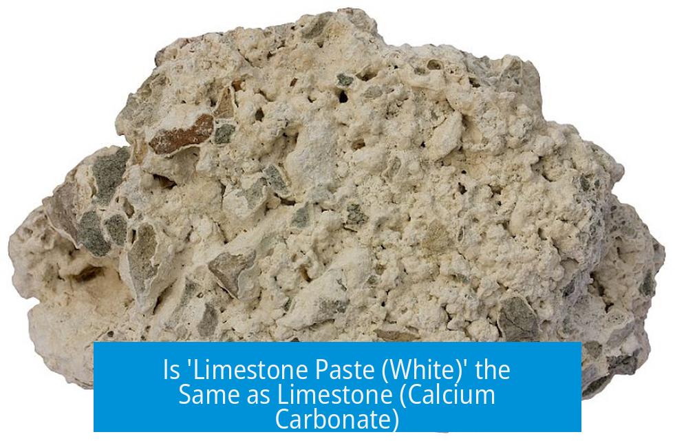 Is 'Limestone Paste (White)' the Same as Limestone (Calcium Carbonate)?