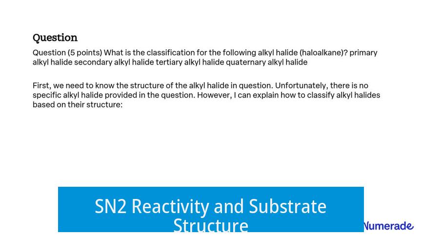 SN2 Reactivity and Substrate Structure