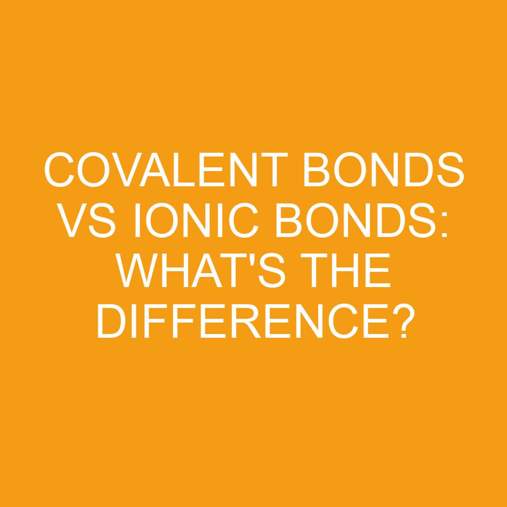 Behavior of Bonds in Solution