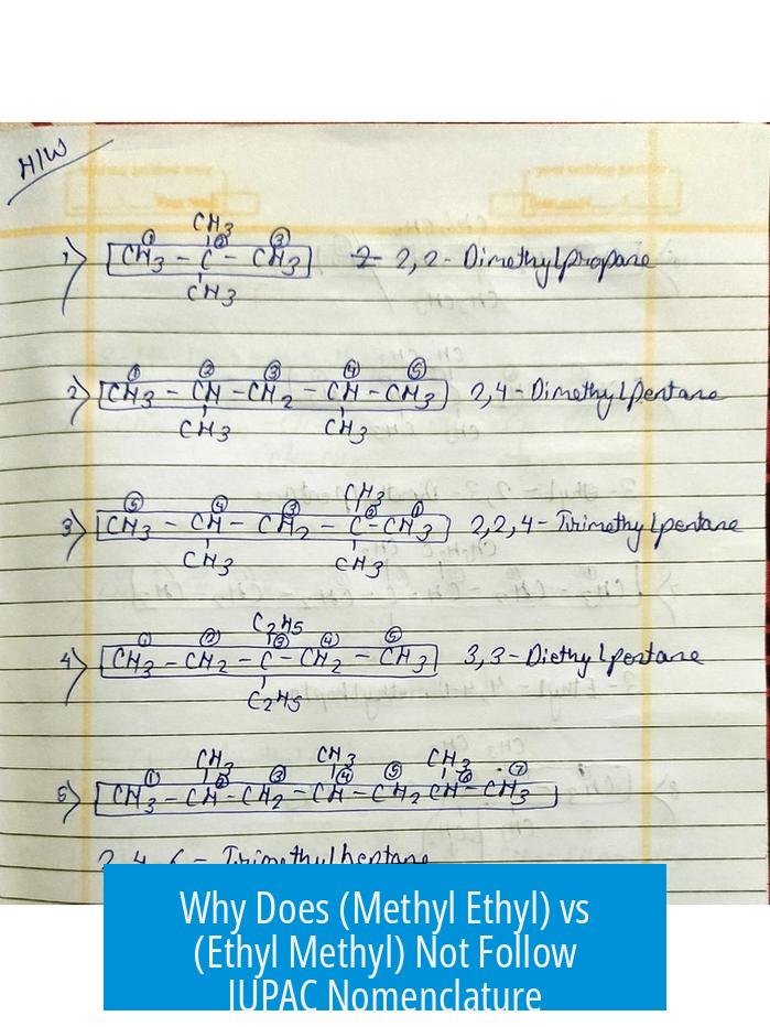 Why Does (Methyl Ethyl) vs (Ethyl Methyl) Not Follow IUPAC Nomenclature?