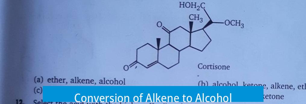 Conversion of Alkene to Alcohol