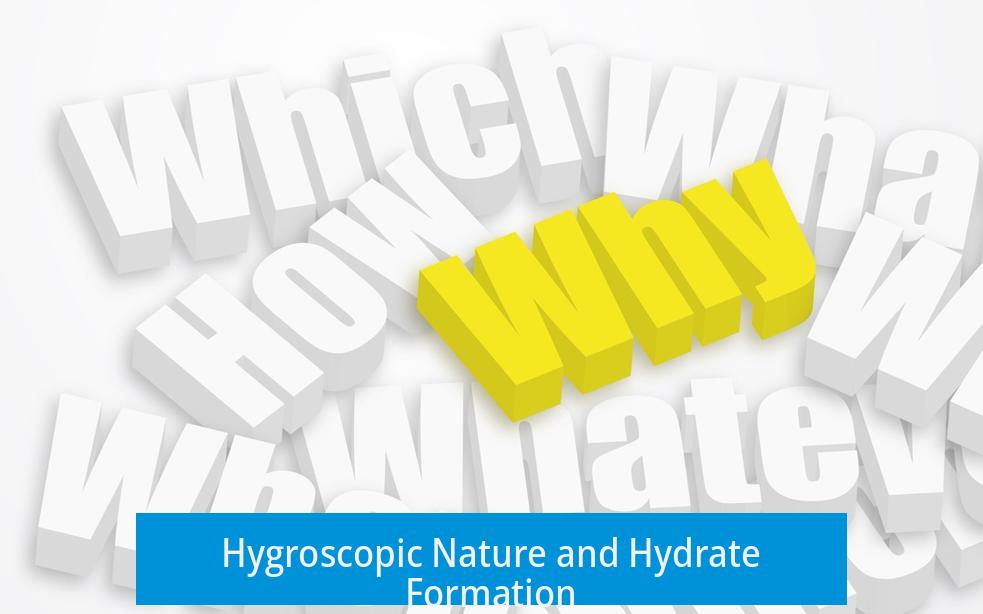 Hygroscopic Nature and Hydrate Formation