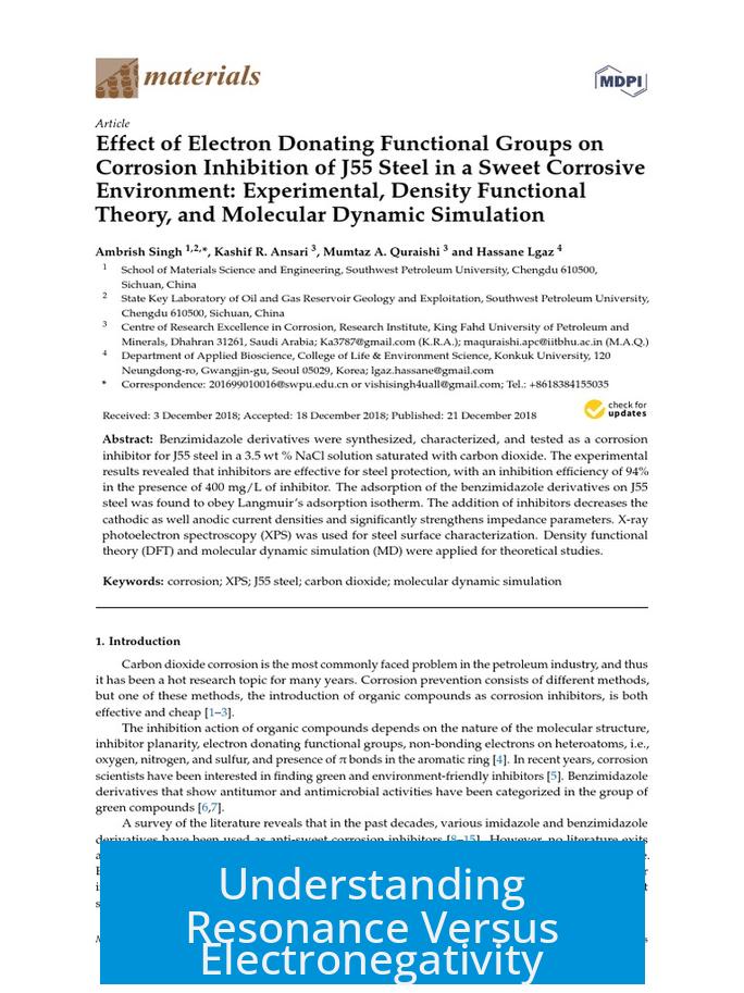 Understanding Resonance Versus Electronegativity
