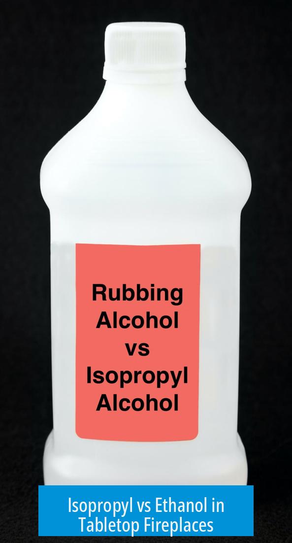 Isopropyl vs Ethanol in Tabletop Fireplaces
