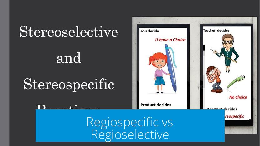 Regiospecific vs Regioselective
