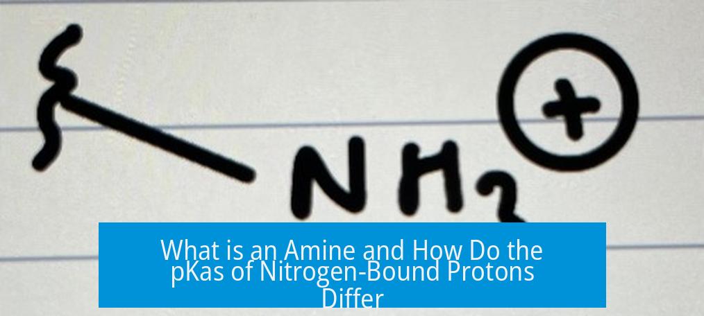 What is an Amine and How Do the pKas of Nitrogen-Bound Protons Differ?
