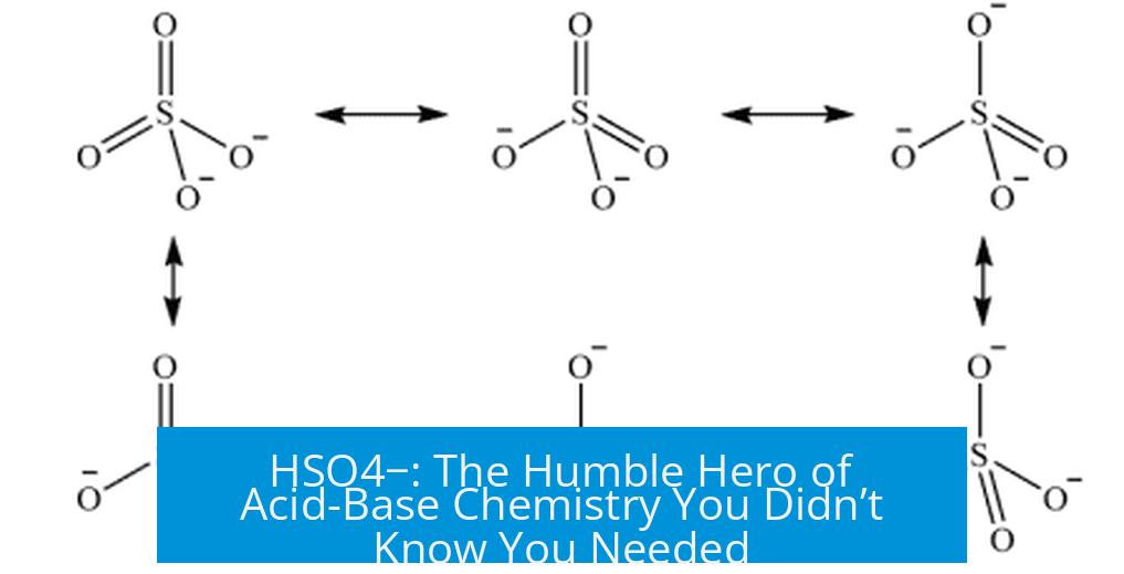 HSO4−: The Humble Hero of Acid-Base Chemistry You Didn’t Know You Needed