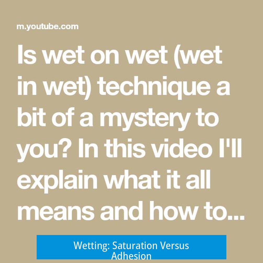 Wetting: Saturation Versus Adhesion