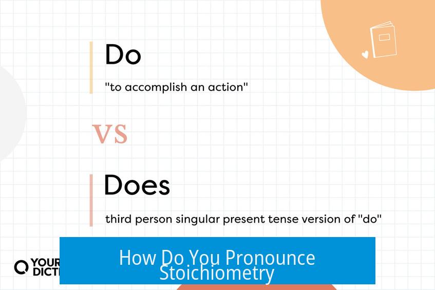 How Do You Pronounce Stoichiometry?
