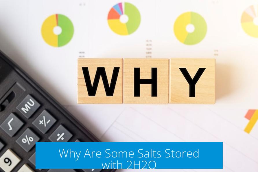 Why Are Some Salts Stored with 2H2O?