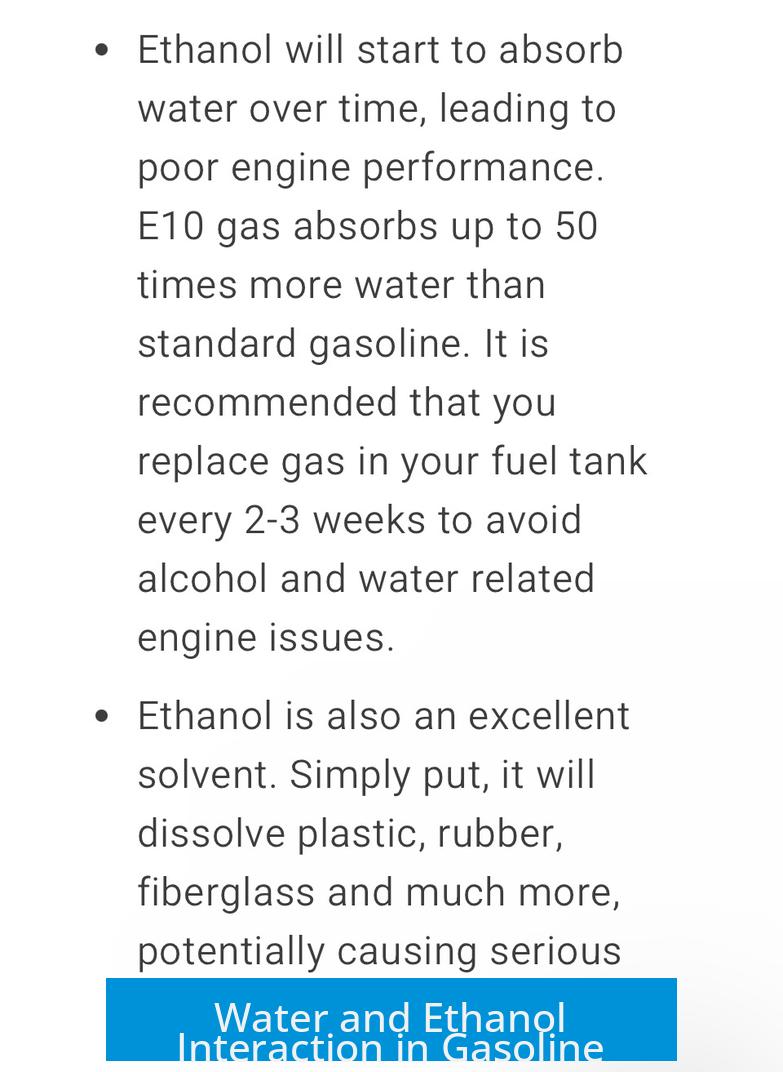Water and Ethanol Interaction in Gasoline