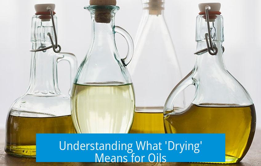 Understanding What 'Drying' Means for Oils