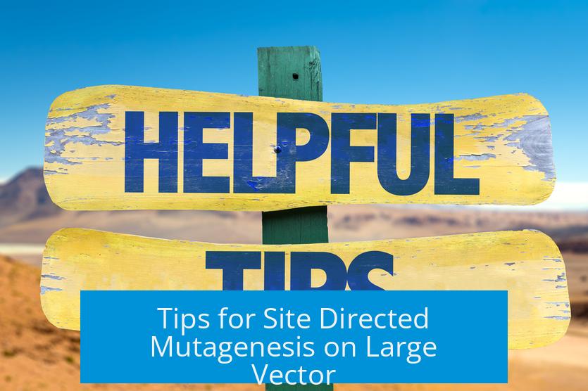 Tips for Site Directed Mutagenesis on Large Vector