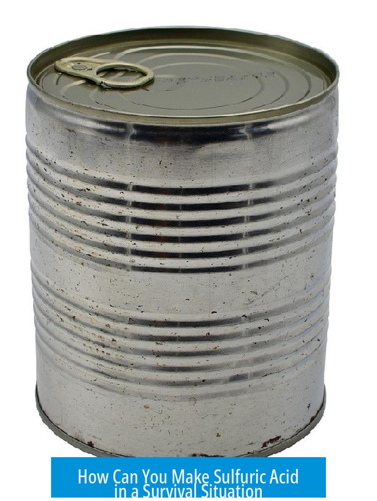 How Can You Make Sulfuric Acid in a Survival Situation?