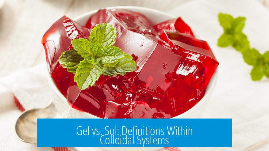 Gel vs. Sol: Definitions Within Colloidal Systems