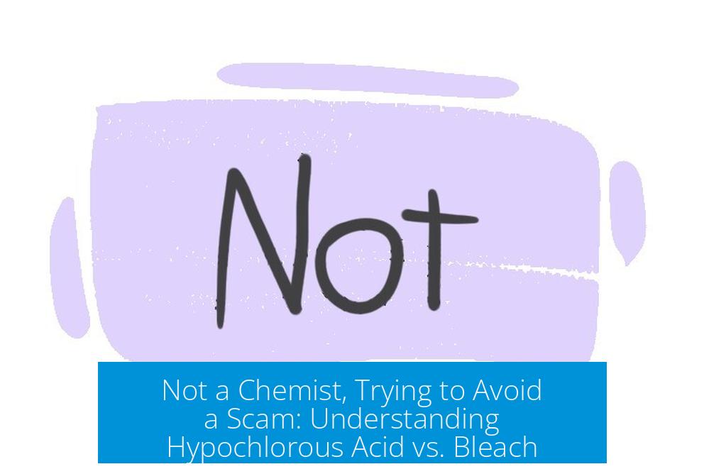 Not a Chemist, Trying to Avoid a Scam: Understanding Hypochlorous Acid vs. Bleach