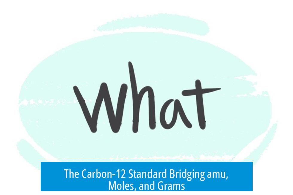 The Carbon-12 Standard Bridging amu, Moles, and Grams