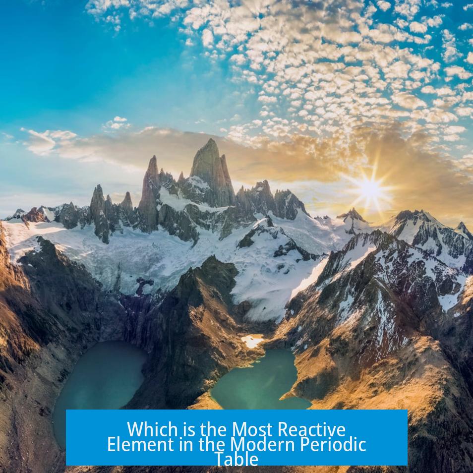 Which is the Most Reactive Element in the Modern Periodic Table?