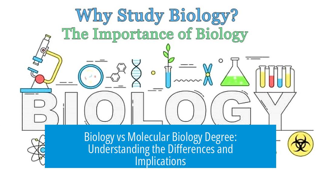 Biology vs Molecular Biology Degree: Understanding the Differences and Implications