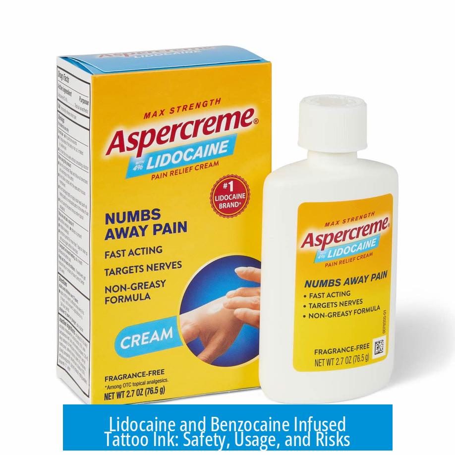 Lidocaine and Benzocaine Infused Tattoo Ink: Safety, Usage, and Risks