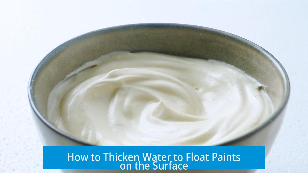 How to Thicken Water to Float Paints on the Surface