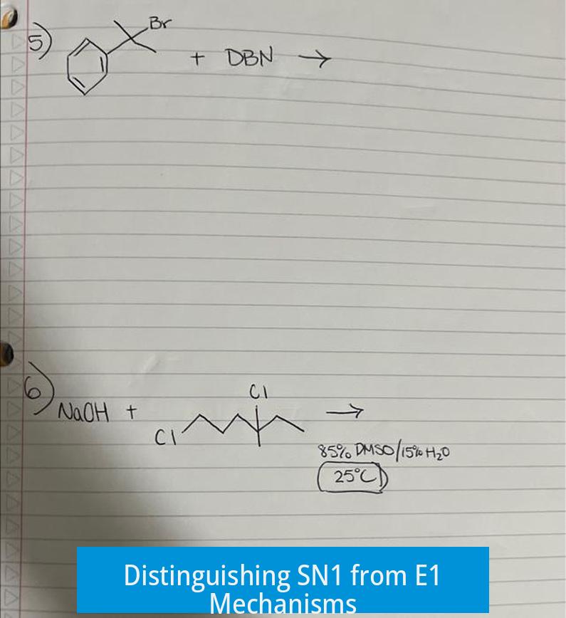 Distinguishing SN1 from E1 Mechanisms