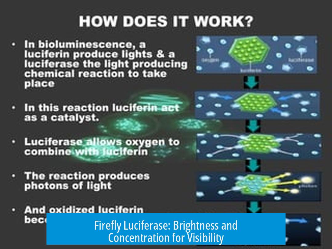 Firefly Luciferase: Brightness and Concentration for Visibility