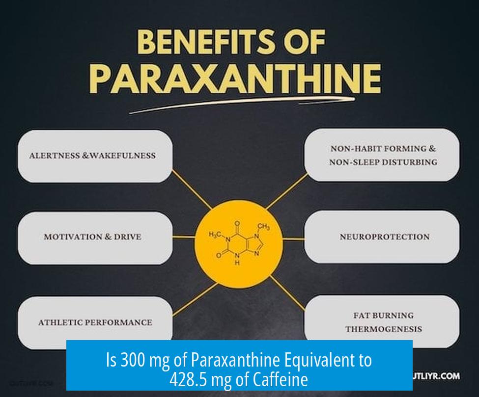 Is 300 mg of Paraxanthine Equivalent to 428.5 mg of Caffeine?