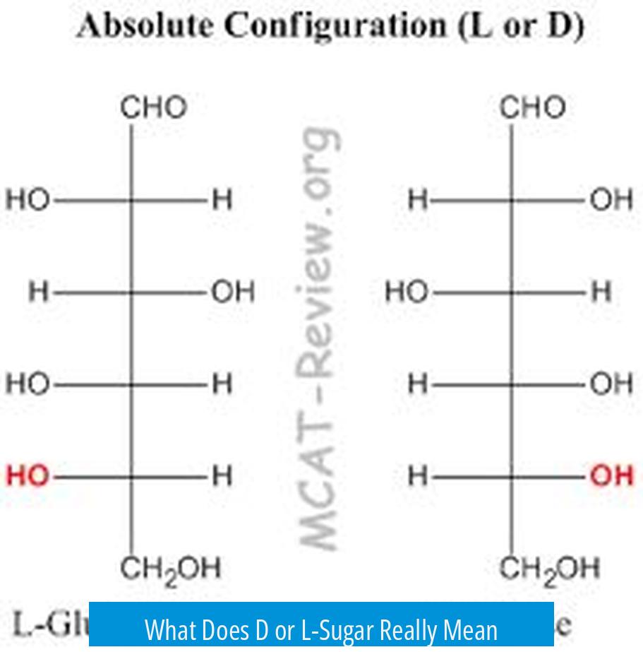 What Does D or L-Sugar Really Mean?