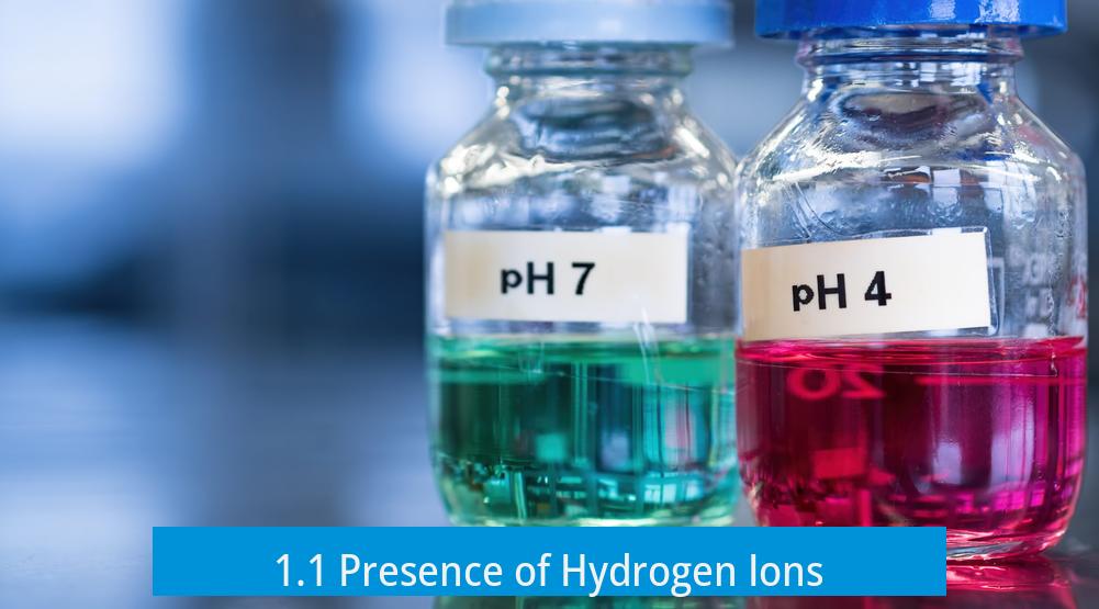 1.1 Presence of Hydrogen Ions