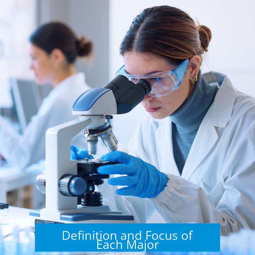 Definition and Focus of Each Major