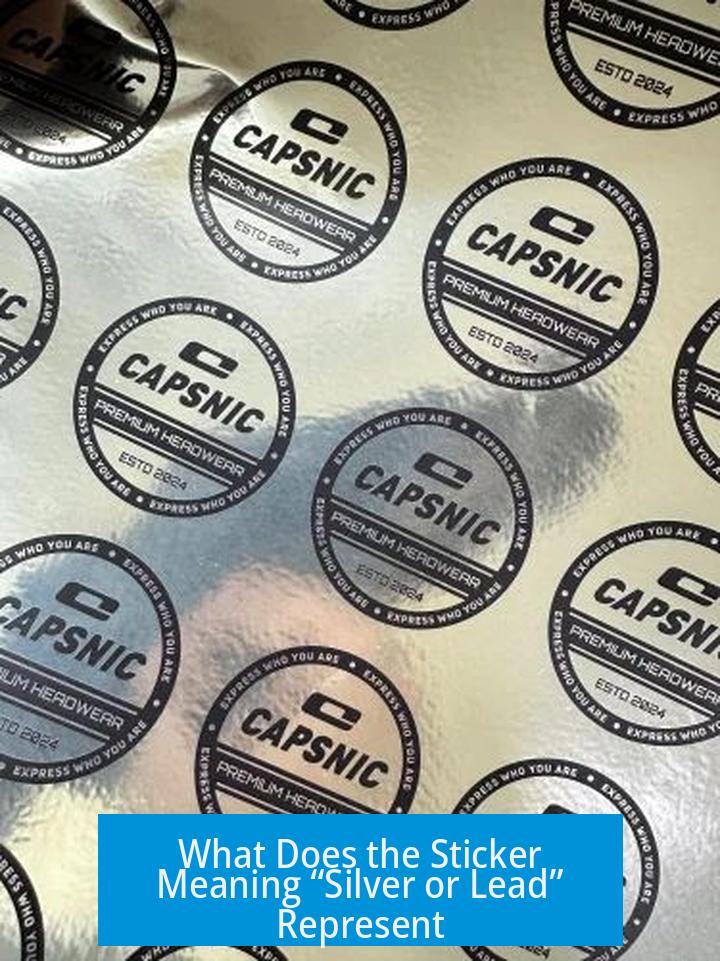 What Does the Sticker Meaning “Silver or Lead” Represent?