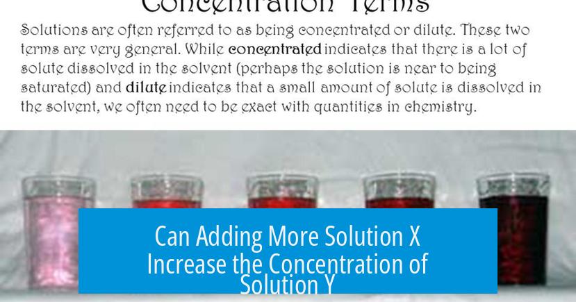 Can Adding More Solution X Increase the Concentration of Solution Y?