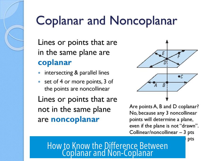 How to Know the Difference Between Coplanar and Non-Coplanar