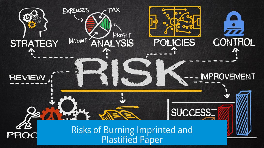 Risks of Burning Imprinted and Plastified Paper