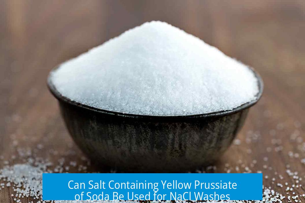 Can Salt Containing Yellow Prussiate of Soda Be Used for NaCl Washes?