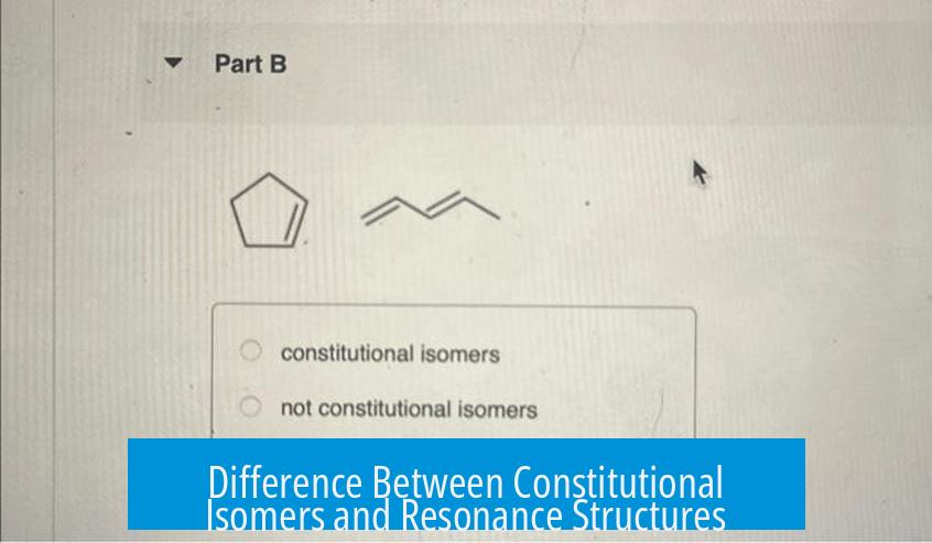 Difference Between Constitutional Isomers and Resonance Structures