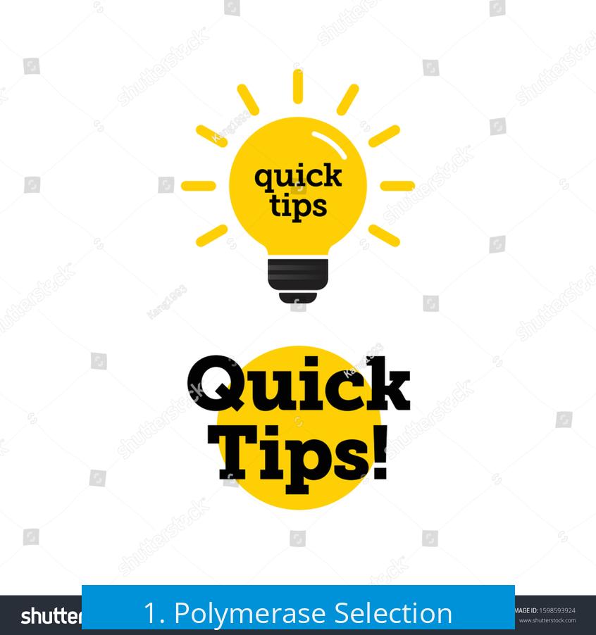 1. Polymerase Selection