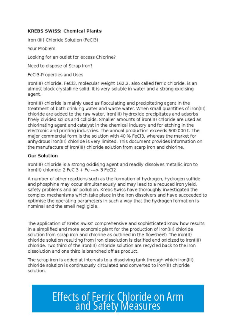 Effects of Ferric Chloride on Arm and Safety Measures