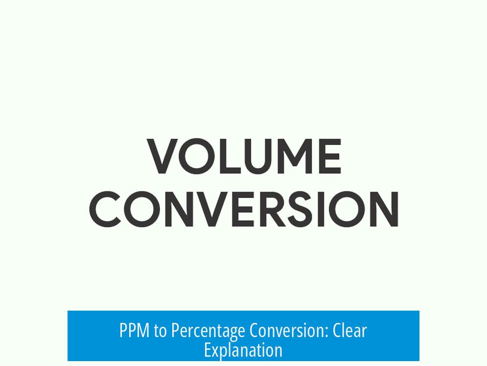 PPM to Percentage Conversion: Clear Explanation