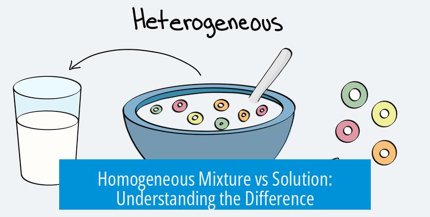 Homogeneous Mixture vs Solution: Understanding the Difference