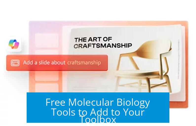 Free Molecular Biology Tools to Add to Your Toolbox