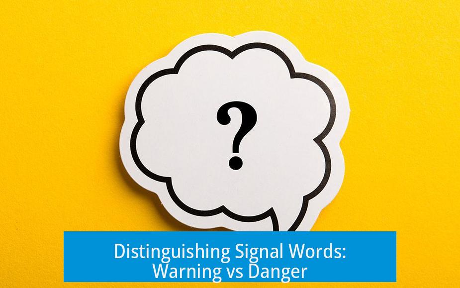 Distinguishing Signal Words: Warning vs Danger