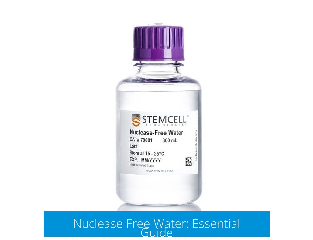 Nuclease Free Water: Essential Guide