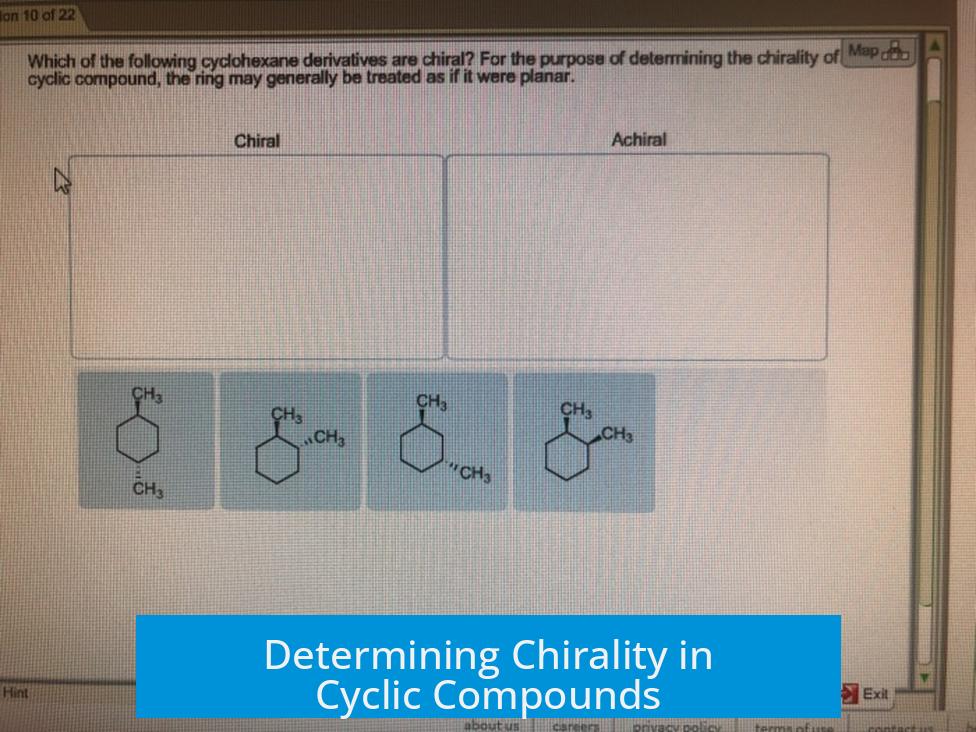 Determining Chirality in Cyclic Compounds