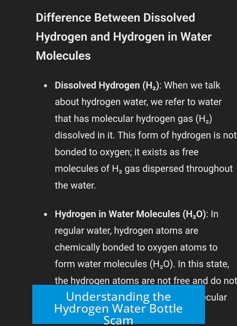 Understanding the Hydrogen Water Bottle Scam