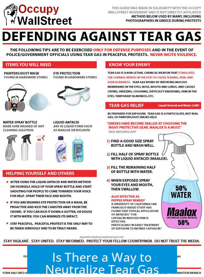 Is There a Way to Neutralize Tear Gas?