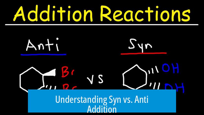 Understanding Syn vs. Anti Addition