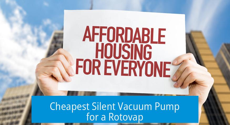 Cheapest Silent Vacuum Pump for a Rotovap