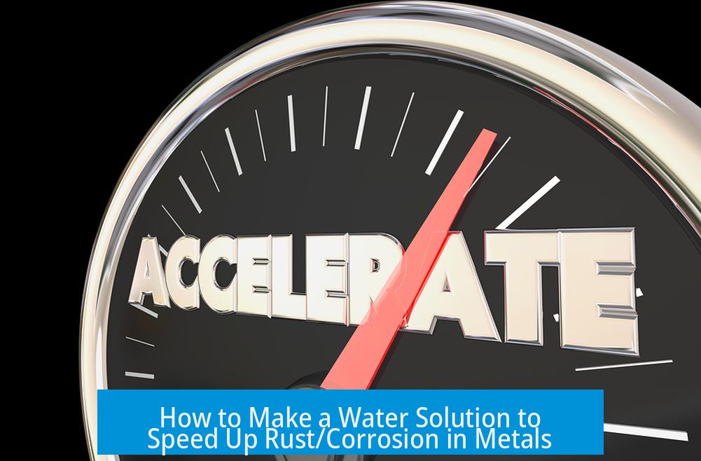How to Make a Water Solution to Speed Up Rust/Corrosion in Metals
